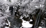 雪景色 冬 石川 手取渓谷